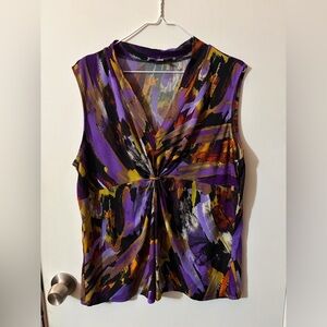 Women’s Jones Studio XL Abstract Multicolor Sleeveless Top